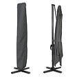 ID MARKET - Parasol déporté inclinable rotatif 360 CALVI gris 3x4 M avec housse - vignette