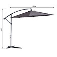 OUTSUNNY - Parasol déporté octogonal inclinable manivelle pied acier Ø 3 x 2,5H m gris - vignette