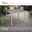TECTAKE - Table de jardin en aluminium surface de la table en aspect bois argent - vignette