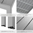 TECTAKE - Table de jardin en aluminium surface de la table en aspect bois argent - vignette