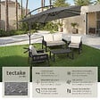 TECTAKE - Parasol APOLLON avec manivelle 2,5 x 2,5 m  gris clair - vignette