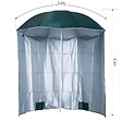 OUTSUNNY - Parasol de plage Ø 2,2 x 2,2H cm protection UPF 50 + sac transport, sardines et lestage intégrés vert foncé - vignette