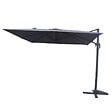 CONCEPT USINE - Ensemble parasol  gris 3x3m et 4 dalles à lester PALATINO - vignette
