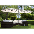 CONCEPT USINE - Parasol double  ecru droit ovale 2,7 x 4,6 m VENICE - vignette