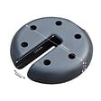 HOMCOM - Lot de 4 poids de lestage circulaire pour tonnelle barnum tente diamètre 20 cm épaisseur 4,5 cm polyéthylène noir - vignette