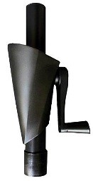 PROLOISIRS - Parasol droit en aluminium 3 strates inclinable manivelle 300/6 cm - grey/gris - large