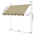 VOUNOT - Auvent retractable manuel sans percage 200cm beige - vignette