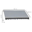 OUTSUNNY - Store banne manuel rétractable alu. polyester imperméabilisé haute densité 4 x 2,5 m gris - vignette