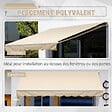 OUTSUNNY - Store banne manuel rétractable alu. polyester imperméabilisé haute densité 4 x 2,5 m beige - vignette