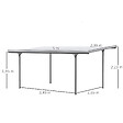 OUTSUNNY - Pergola adossable rigide acier alu. toit polycarbonate dim. 5L x 2,99l x 2,23H m gris - vignette