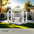 TECTAKE - Tonnelle ⌀ 3,5 m SIANA crème - vignette
