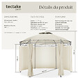 TECTAKE - Tonnelle ⌀ 3,5 m SIANA crème - vignette