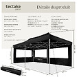 TECTAKE - Tonnelle 6 x 3 m avec 2 rideaux noir - vignette