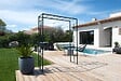 CENTRALE BRICO - Pergola tube CAR25 Linéale anthracite - 155x50x198 cm - Acier époxy - vignette