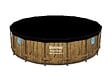 CONCEPT USINE - Piscine hors sol effet rotin brun 4,88x1,22 m HILO - vignette