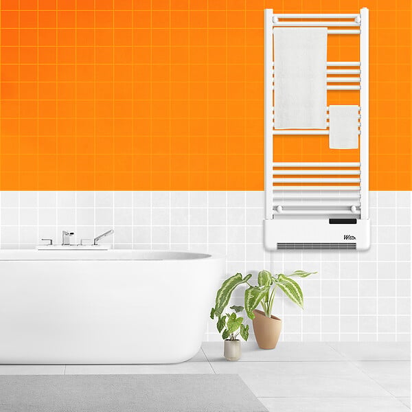 WARM TECH - Radiateur sèche serviettes avec fluide 750W + soufflerie 1000W - large