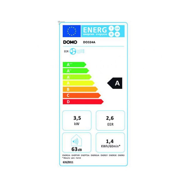 DOMO - Climatiseur mobile DOMO 1350W - DO324A - large