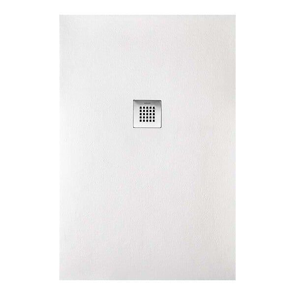 SANYCCES - Receveur de douche STRATO extra plat Blanc  - 100 x 90 cm - Résistant et Facile à installer - Salle de bain, Douche - large