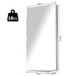 HOMCOM - Armoire miroir salle de bain armoire de toilette murale meuble d'angle 2 étagères dim. 30L x 18,4l x 60H cm acier inox. - vignette