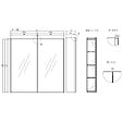 CERSANIT - Armoire de toilette miroir 80 cm blanc brillant Malta - vignette