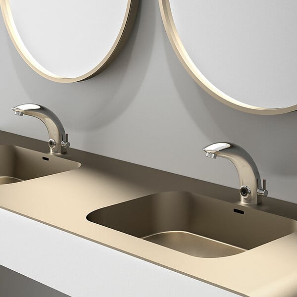 DELABIE - Mitigeur de lavabo automatique TEMPOMATIC MIX 2 sur vasque alimentation secteur 230/12 V - DELABIE - 494000 - large