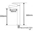 PLANETE BAIN - Robinet lave-mains haut chromé H 26.5 cm - eau froide uniquement - vignette