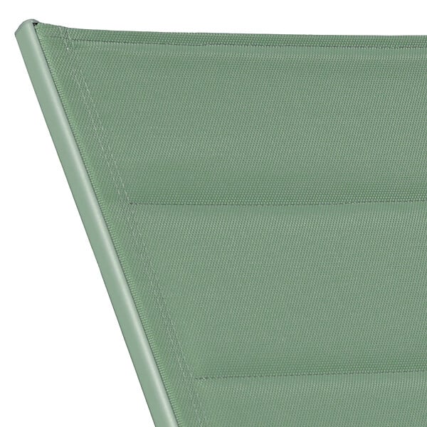 HAPPY GARDEN - Set bain de soleil et table d'appoint BARBADOS en textilène vert sauge - aluminium vert sauge - large