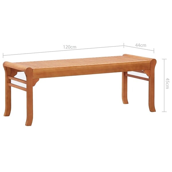 VIDAXL - vidaXL Banc de jardin 2 places 120 cm Bois d'eucalyptus solide - large