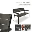 TECTAKE - Banc de jardin Line 2 places avec structure en aluminium 128 x 59 x 88 cm gris foncé - vignette
