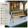 TECTAKE - Banc de jardin TAMARA 2 places 128 x 51 x 73 cm marron - vignette