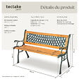 TECTAKE - Banc de jardin TAMARA 2 places 128 x 51 x 73 cm marron - vignette