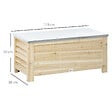 OUTSUNNY - Banc coffre de jardin 2 en 1 - dim. 110L x 50l x 50H cm - charge max. 120 Kg - bois sapin pré-huilé acier galvanisé - vignette
