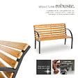 TECTAKE - Banc de jardin 2 places marron en pin de chine 119,5x62x83cm stable robuste résistant temps haut gamme - vignette