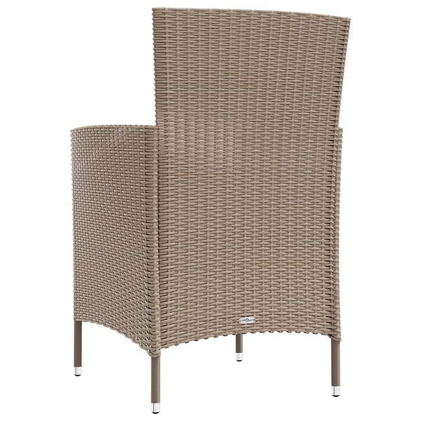 VIDAXL - vidaXL Chaises de jardin avec coussins lot de 4 Résine tressée Beige - large