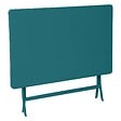 HESPERIDE - Table de jardin pliante rectangulaire "Greensboro" bleu canard 4 places en acier traité époxy - vignette