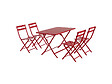 HESPERIDE - Table de jardin rectangle Greensboro 110 x 70 cm Groseille - Hespéride - vignette