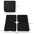 OUTSUNNY - Pied de parasol lot de 4 dalles pour parasol à lester dim. tot. 100L x 100l x 6,8H cm HDPE surface granuleuse noir - vignette