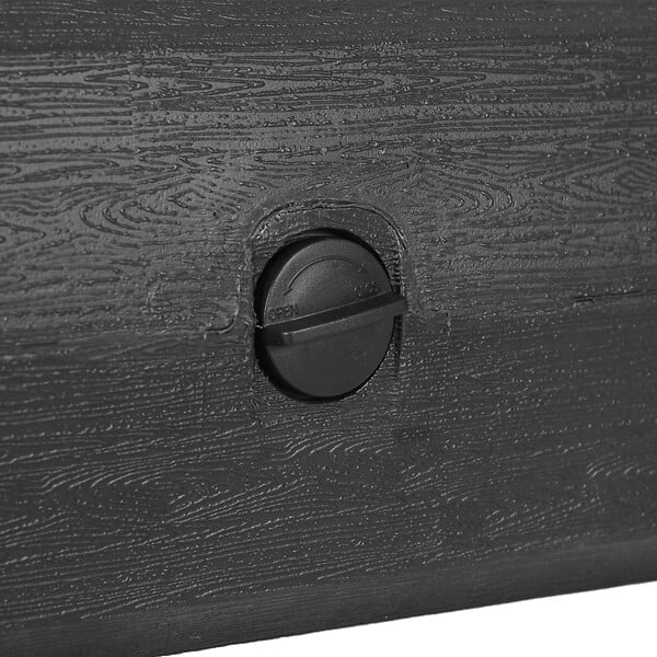 OUTSUNNY - Pied de parasol carré base de lestage dim. 49L x 49l x 36,5H cm HDPE aspect bois noir - large