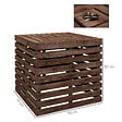 OUTSUNNY - Pied de parasol coffre de rangement table basse 3 en 1 bois de sapin - vignette
