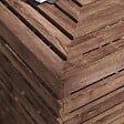 OUTSUNNY - Pied de parasol coffre de rangement table basse 3 en 1 bois de sapin - vignette