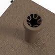 OUTSUNNY - Pied de parasol base de lestage parasol carré HDPE surface granuleuse marron - vignette