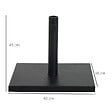 OUTSUNNY - Pied de parasol base de lestage parasol carré dim. 40L x 40I x 43H cm poids net 11 Kg ciment métal noir - vignette
