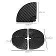 OUTSUNNY - Pied de parasol lot de 4 dalles pour parasol à lester dim. tot. 100L x 100l x 8H cm HDPE aspect rotin noir - vignette