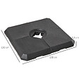 OUTSUNNY - Pied de parasol lot de 4 dalles pour parasol à lester dim. tot. 100L x 100l x 9,5H cm HDPE noir - vignette
