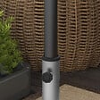 OUTSUNNY - Pied de parasol - Base de lestage en granite carré 28 Kg 2 roulettes poignée - vignette