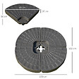 OUTSUNNY - Lot de 4 poids de lestage pour parasols déportés dim. totales 100L x 100l x 10H cm HDPE café - vignette