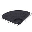 OUTSUNNY - Lot de 4 poids de lestage pour parasols déportés dim. totales 48L x 48l x 8H cm polyéthylène haute densité noir - vignette