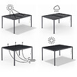 ID MARKET - Pergola bioclimatique lames orientables acier 3x4 M gris anthracite - vignette