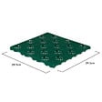 ID MARKET - Lot de 10 dalles caillebotis de jardin vert 29.5x29.5 CM - vignette