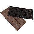 ID MARKET - Lot de 5 dalles de terrasse rectangulaire WODHY clipsables bois composite taupe 60 x 30 cm - vignette